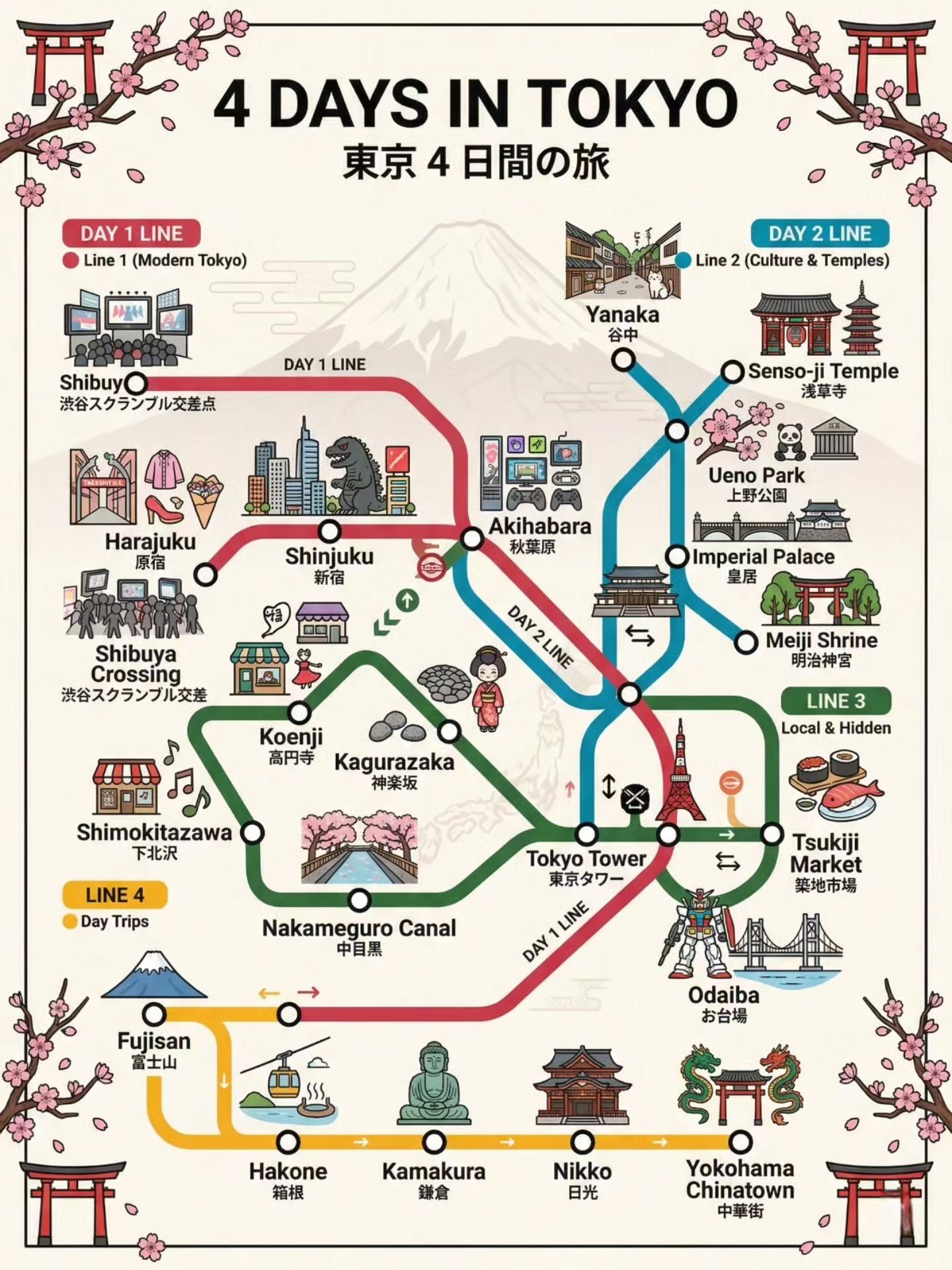 4-Day Tokyo Itinerary: Explore Iconic & Hidden Spots