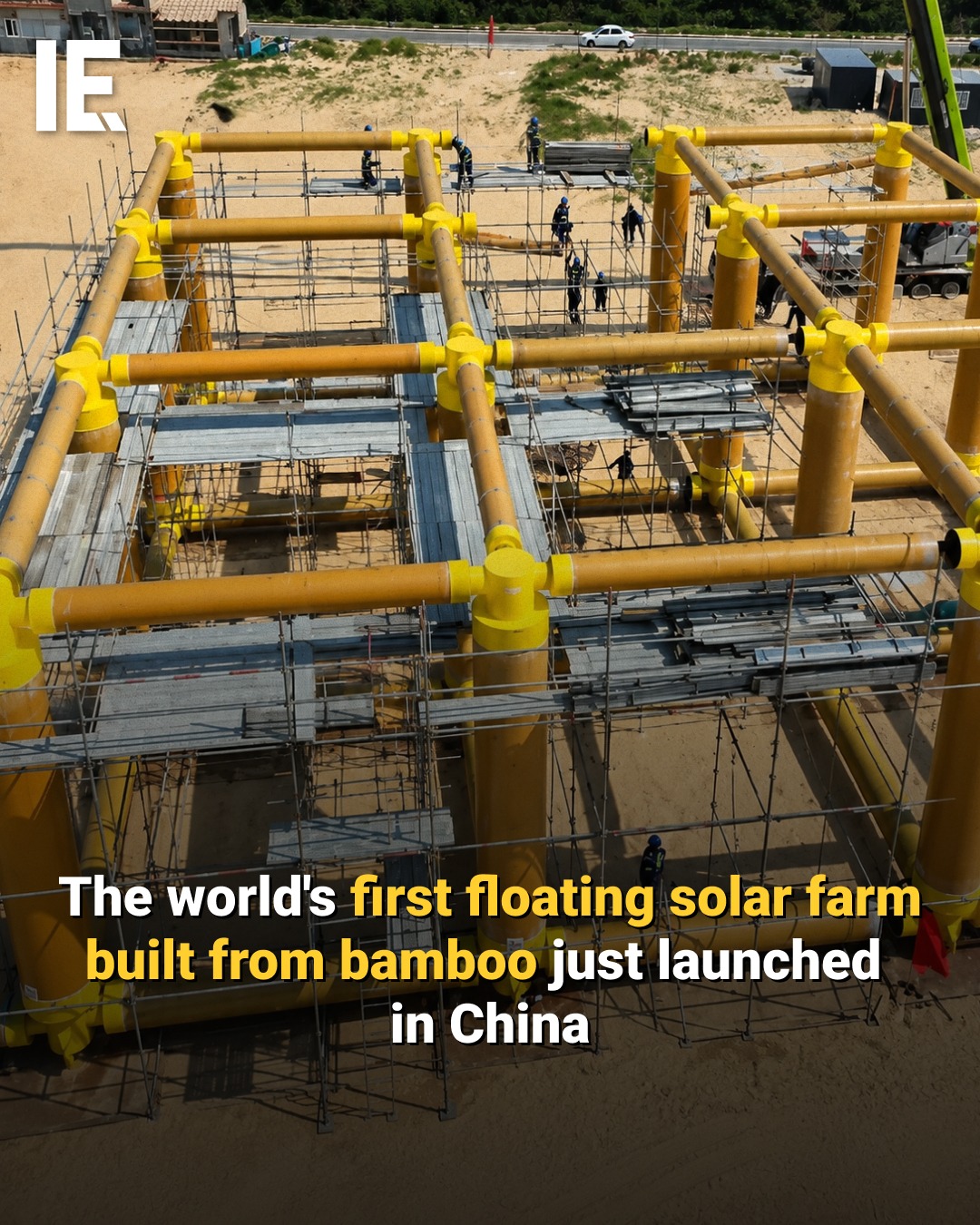 World's First Bamboo Floating Solar Farm in China