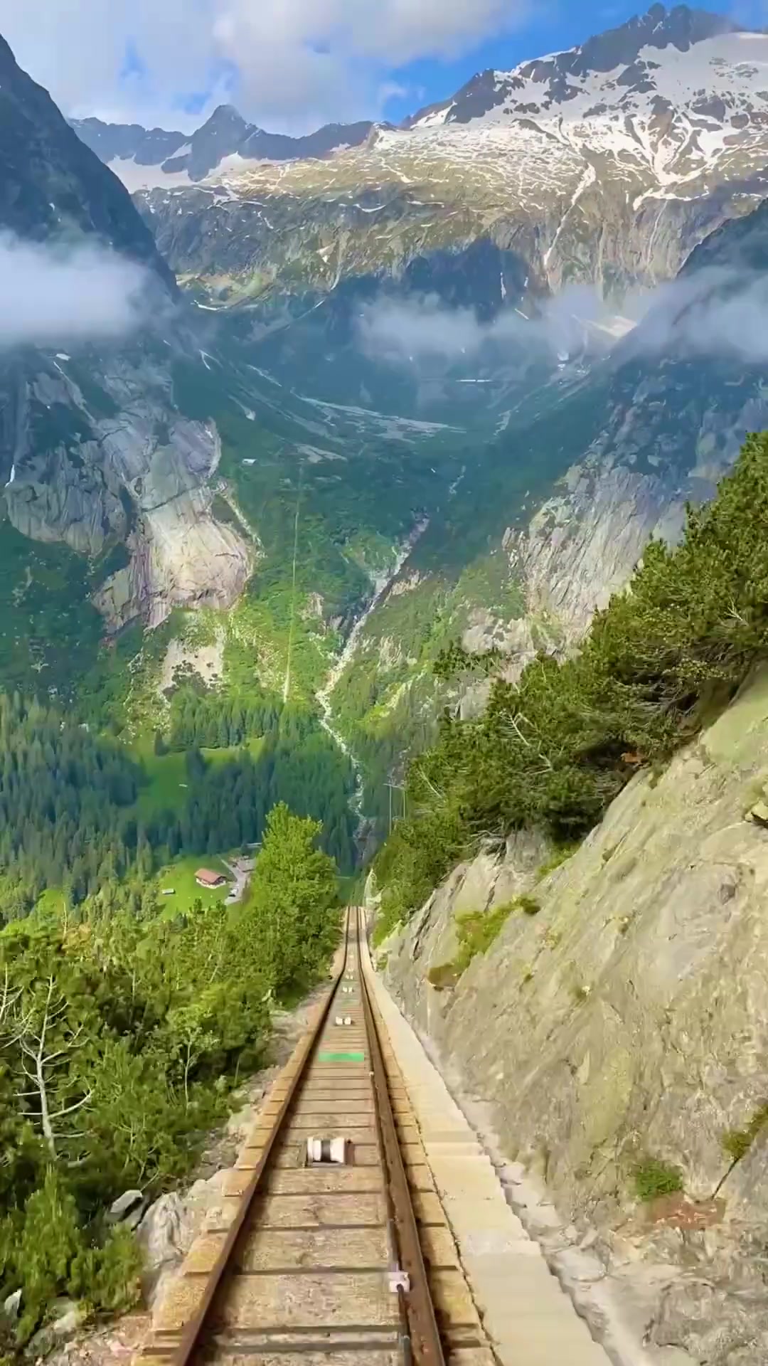 Mountain Railway: Cliffside Journey Through Scenery