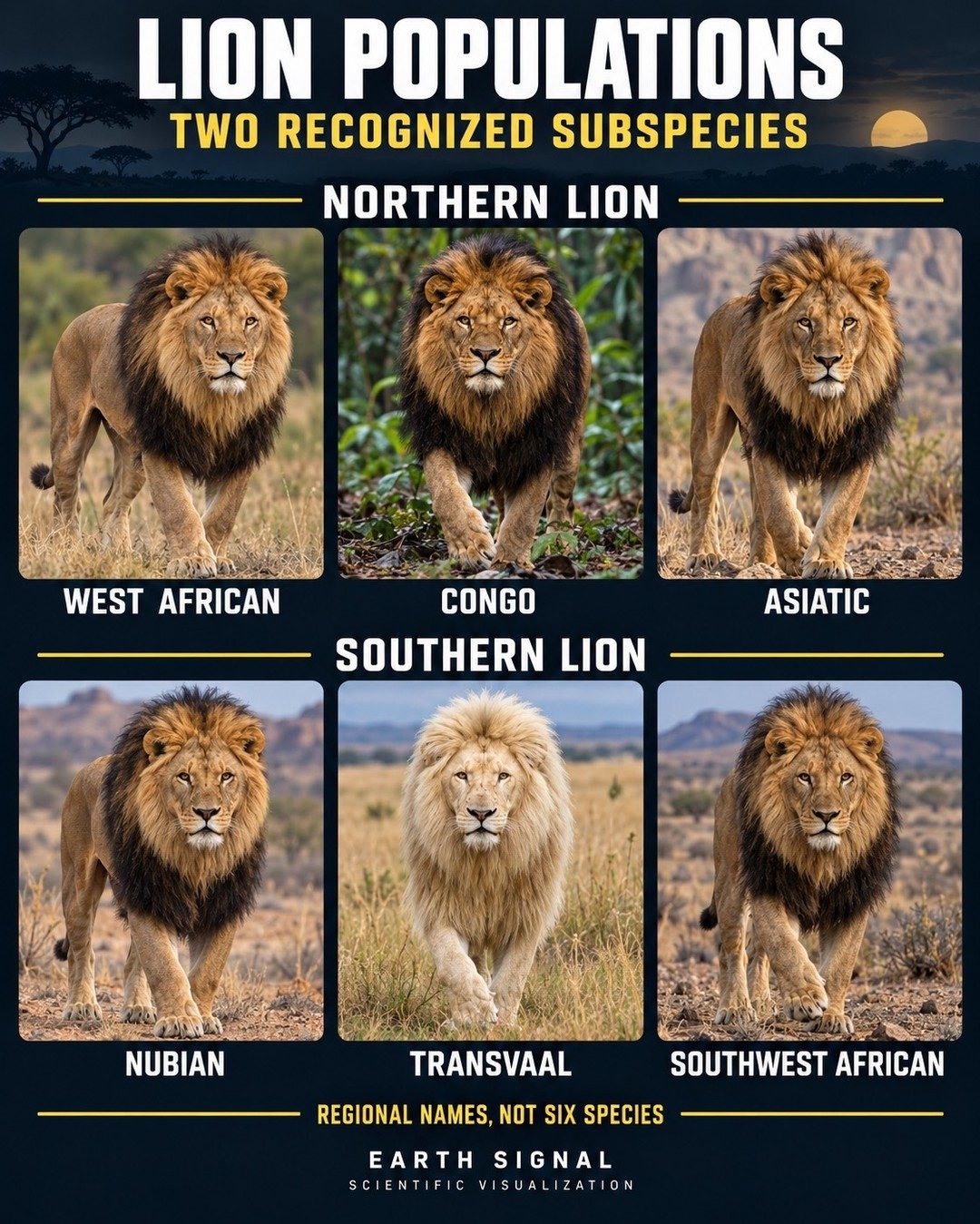Lion Subspecies: Northern and Southern Lions Explained