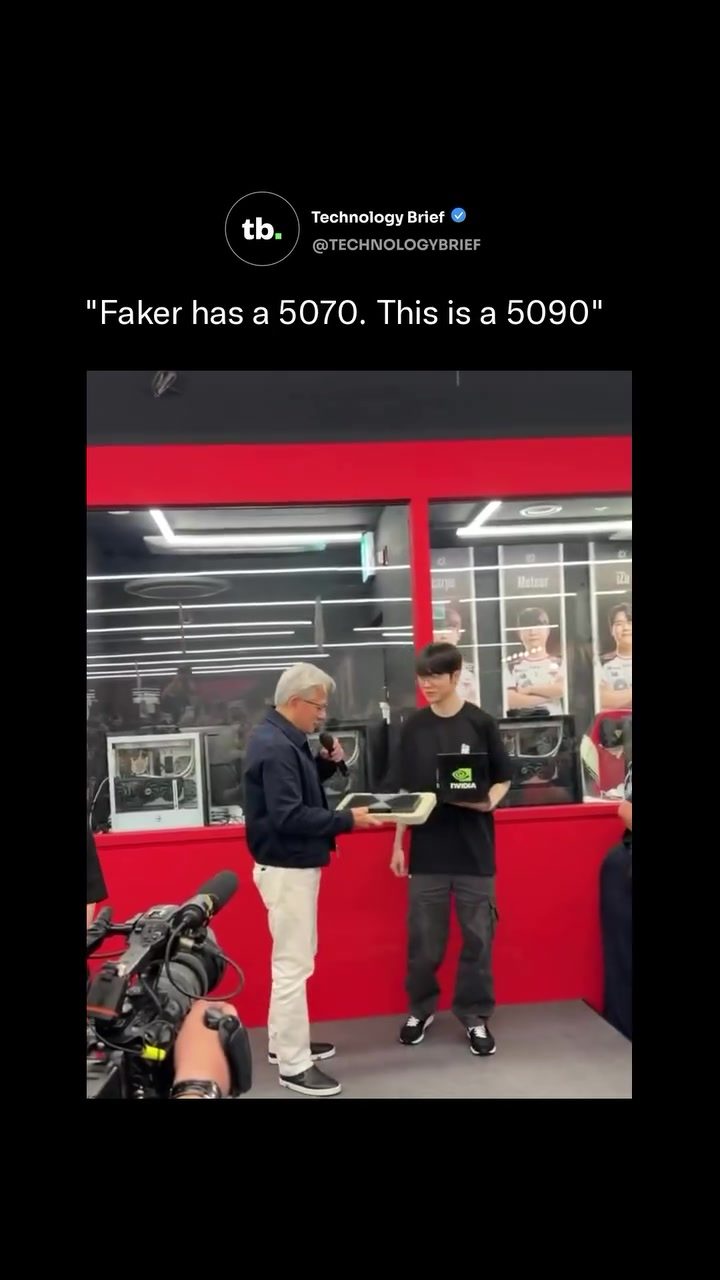 NVIDIA CEO's Historic Meeting with Faker at T1 Base Camp