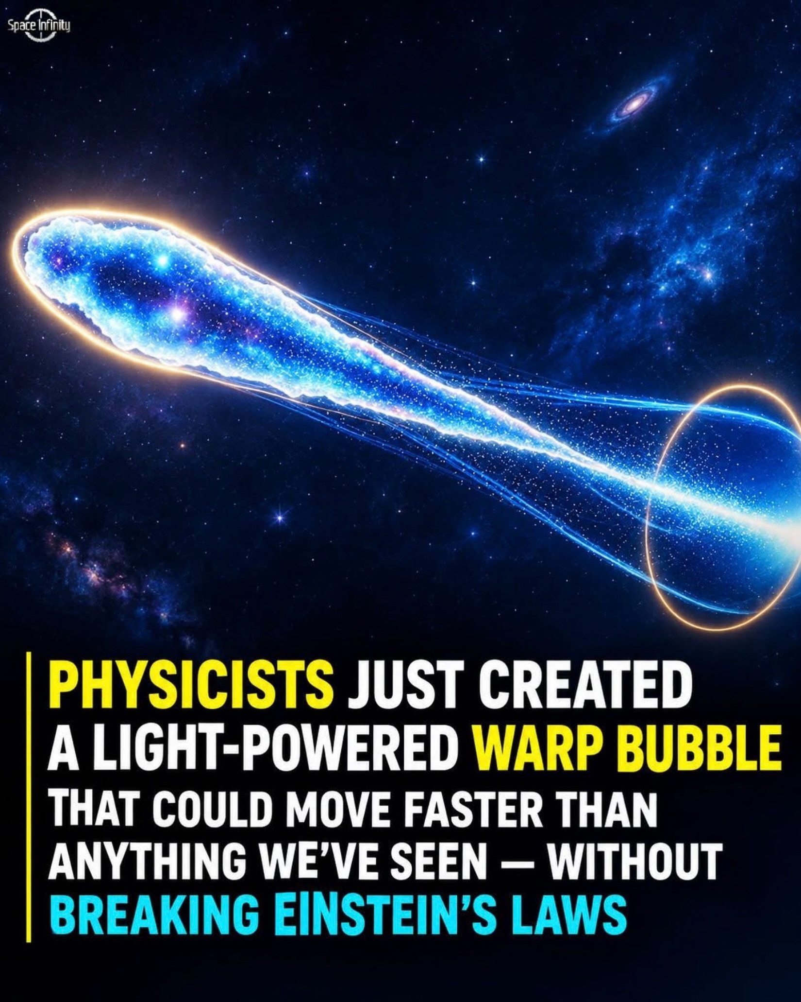 Light-Powered Warp Bubble: Physicists' Breakthrough