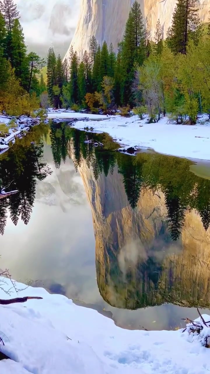 Yosemite National Park's Mirrored River Reflection