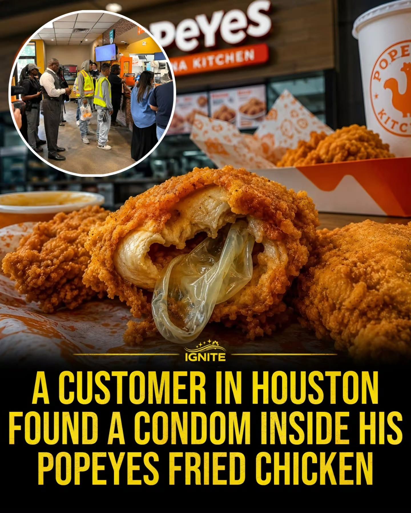 Disgrace at Popeyes: Condom Found in Fried Chicken