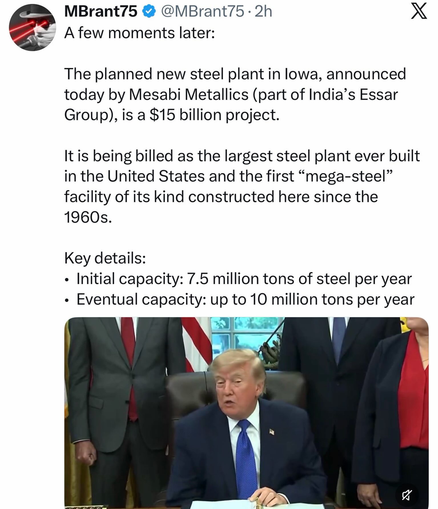 Mesabi Metallics Announces $15 Billion Steel Plant