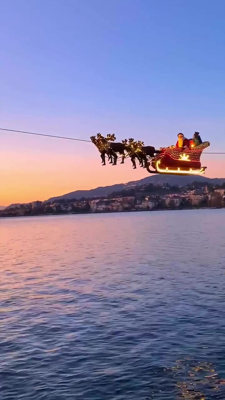 Christmas Santa Sleigh Display Lake
