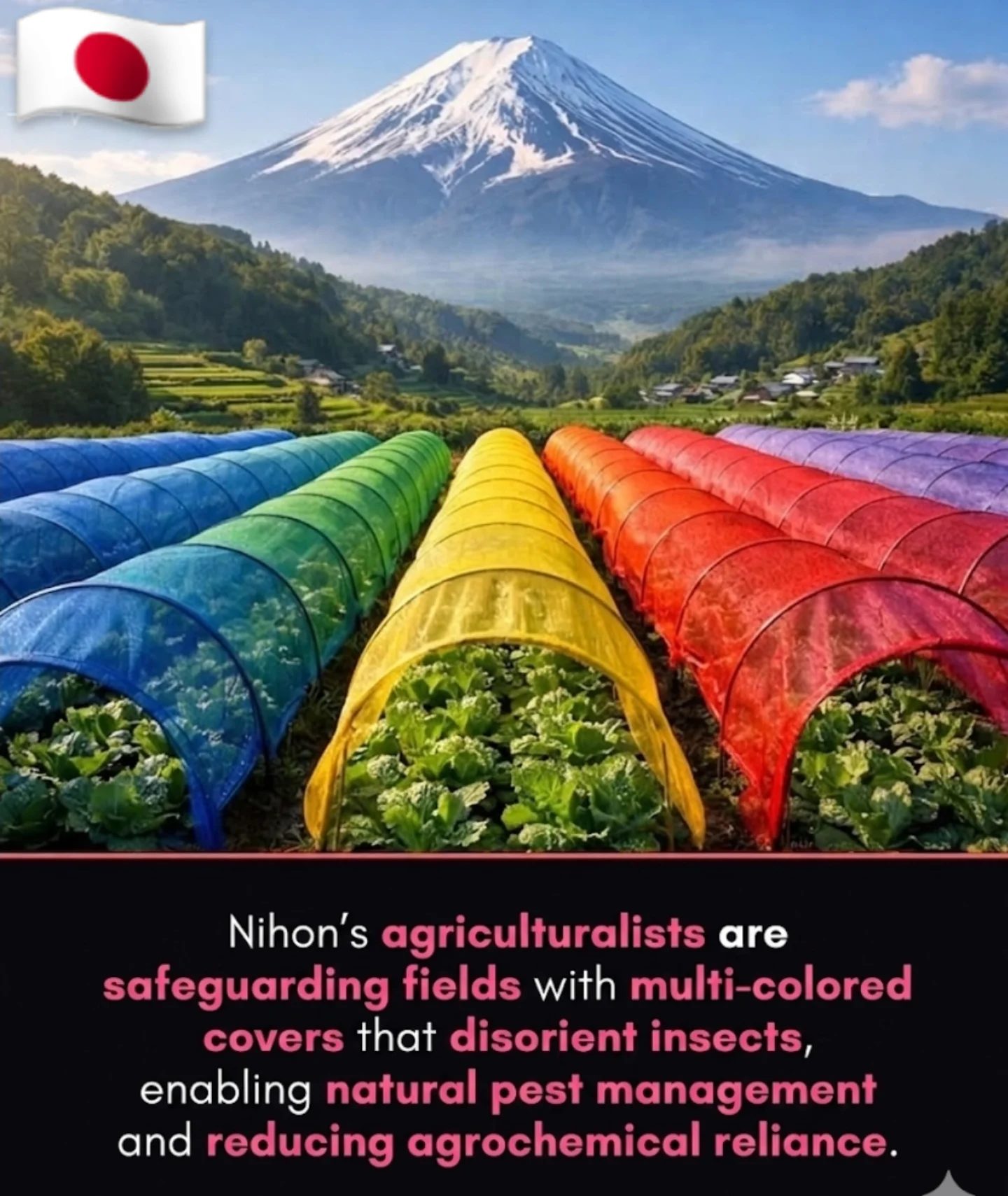 Colorful Tunnels Protecting Japanese Crops