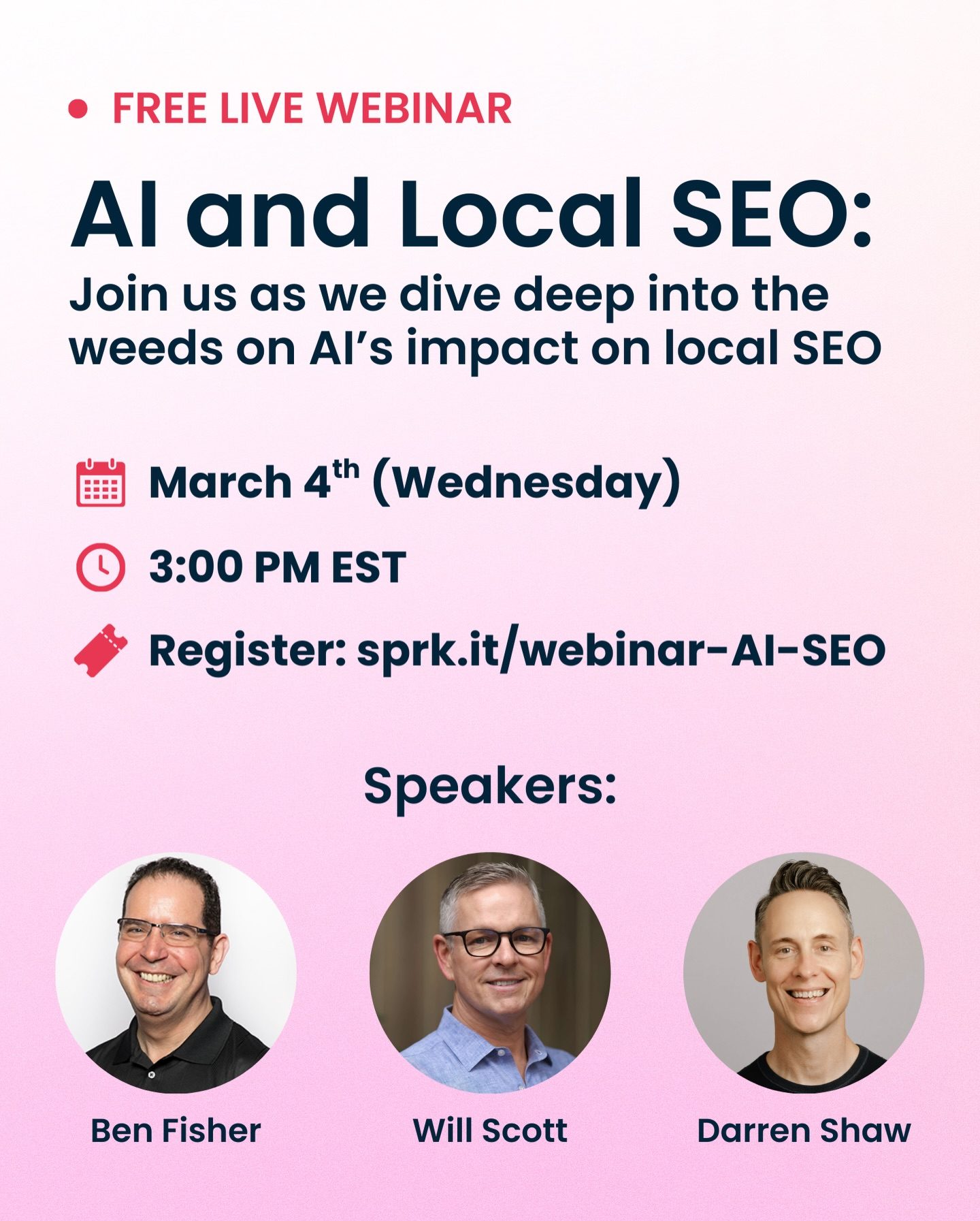 Explore AI's Impact on Local SEO: Expert Webinar on March 4th
