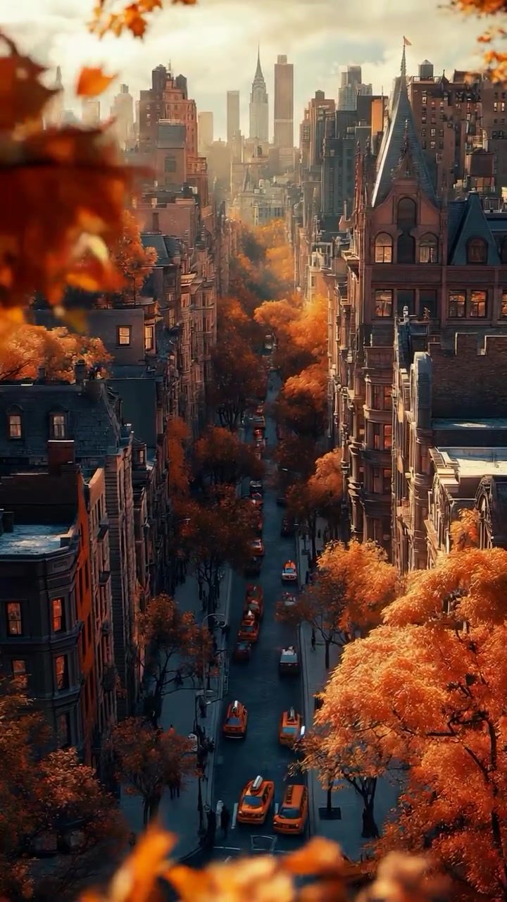 Autumn's Breathtaking View of NYC From Above