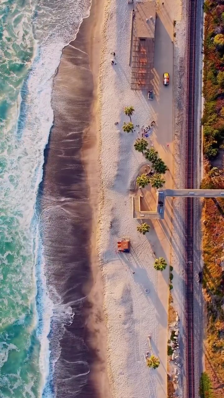Aerial Beach View: Coastal Landscape from Above