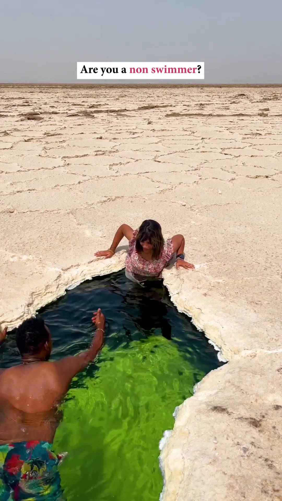 Floating in Lake Karum, Ethiopia's Salt Lake