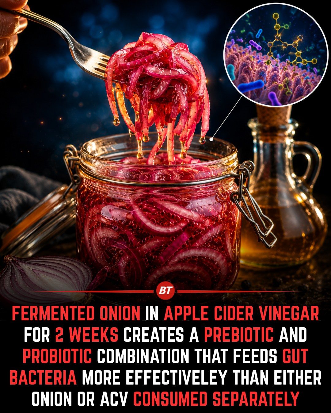 Make Fermented Red Onions In Apple Cider Vinegar For Gut Health