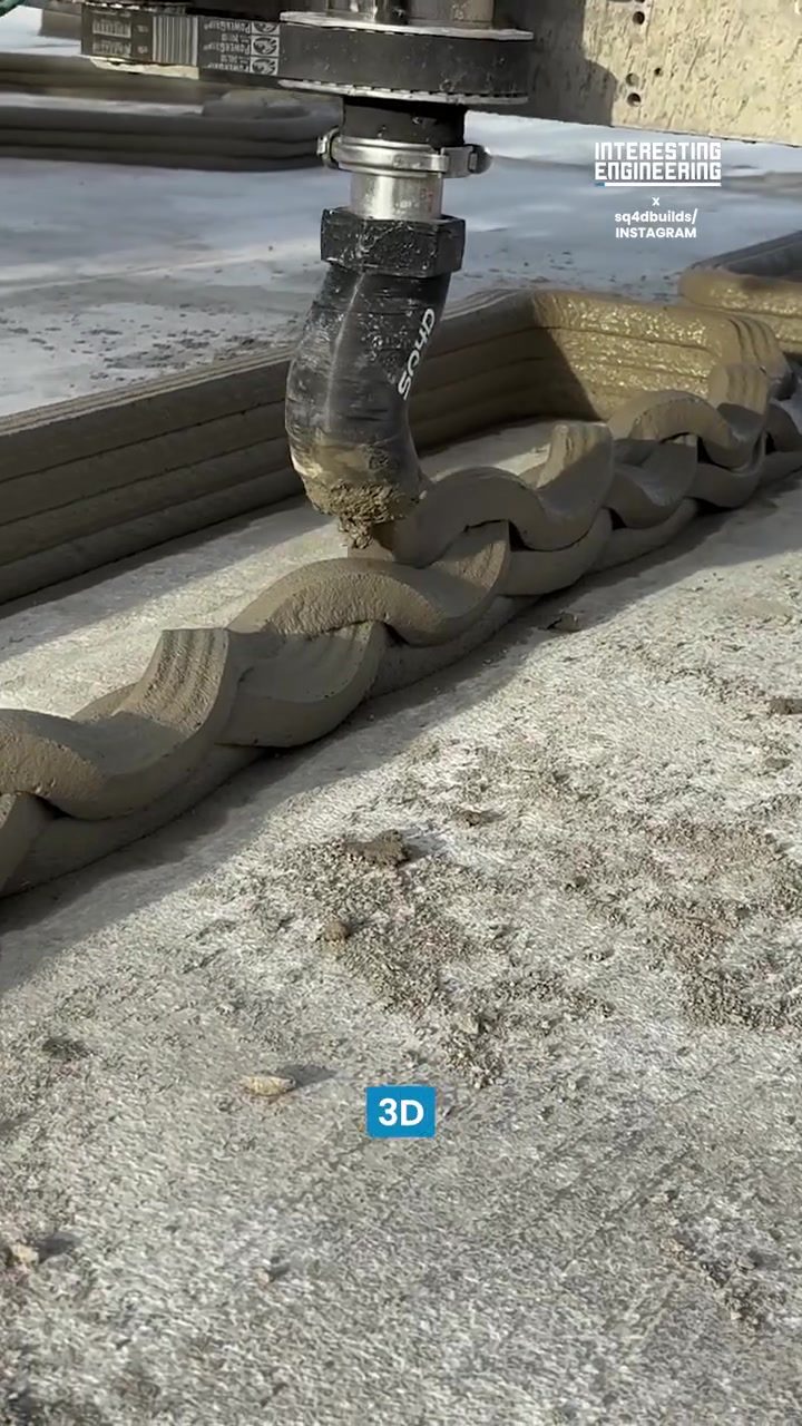 Innovative Wave-Shaped Walls: 3D Concrete Printing