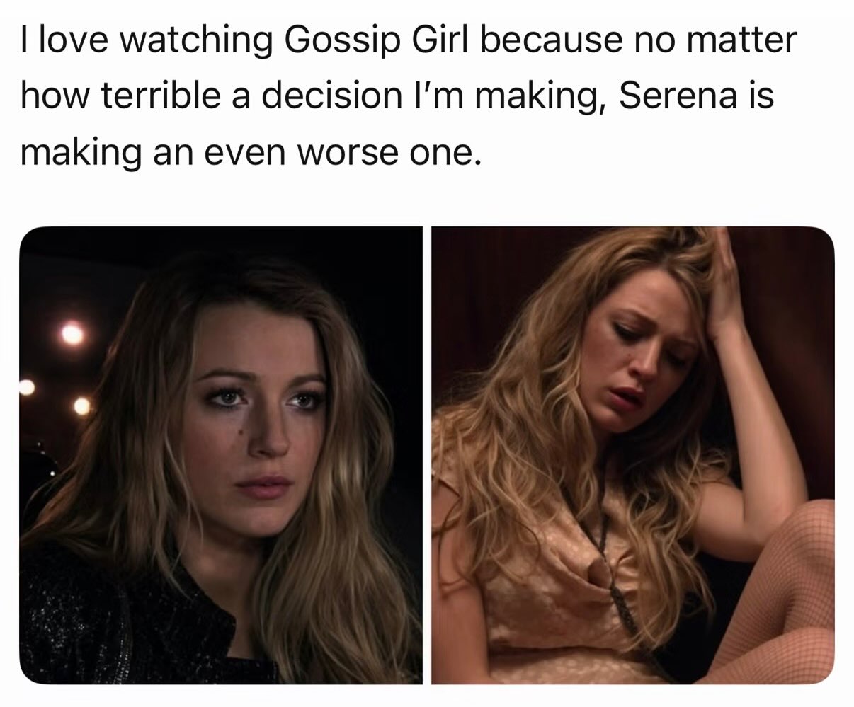 Gossip Girl Memes: Serena's Emotional States