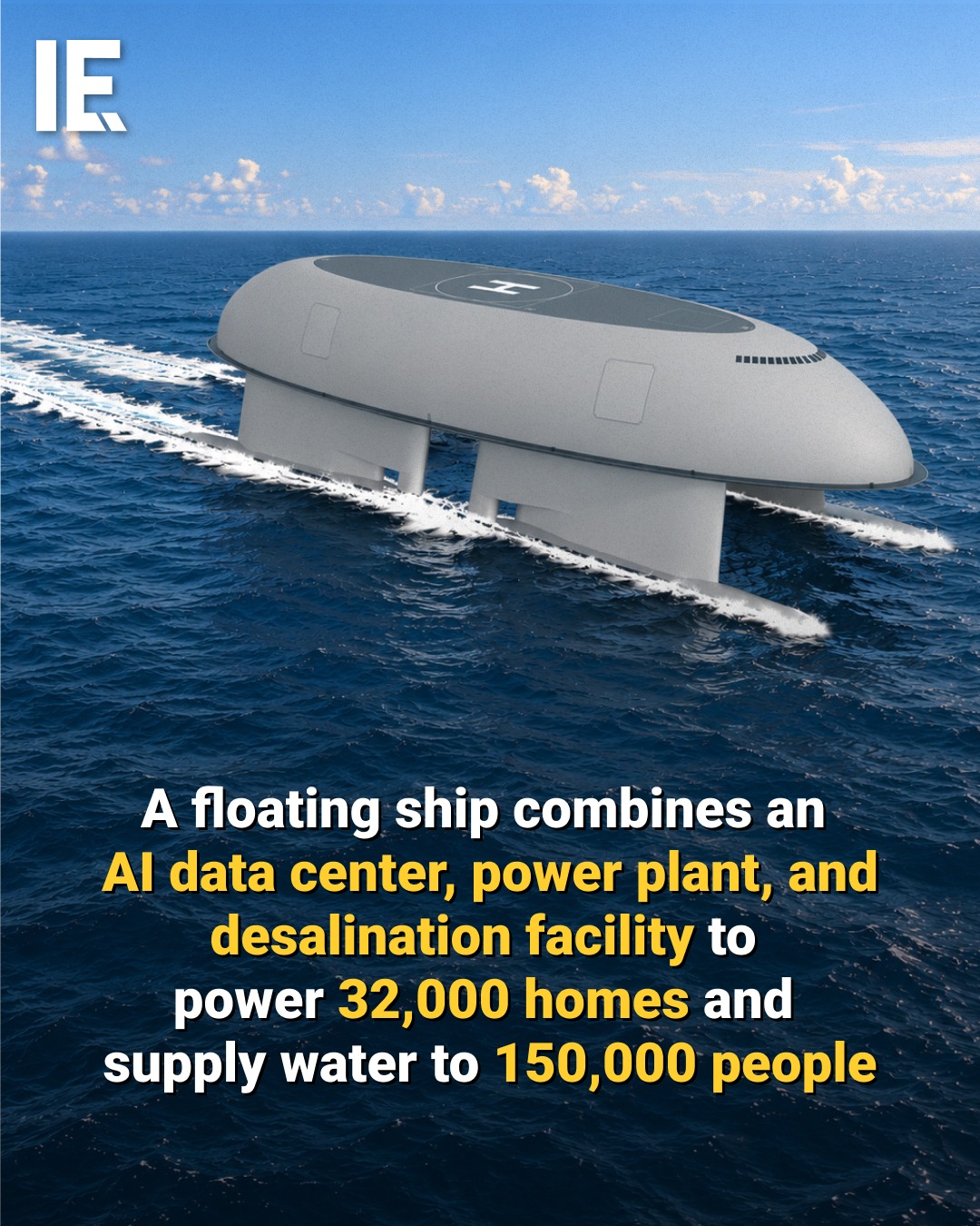 Floating Platform: AI, Power, Water for 150,000