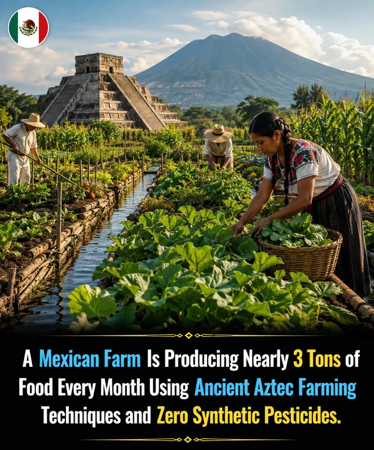 Mexican Farm Thrives with 3 Tons of Food Monthly via Aztec Techniques