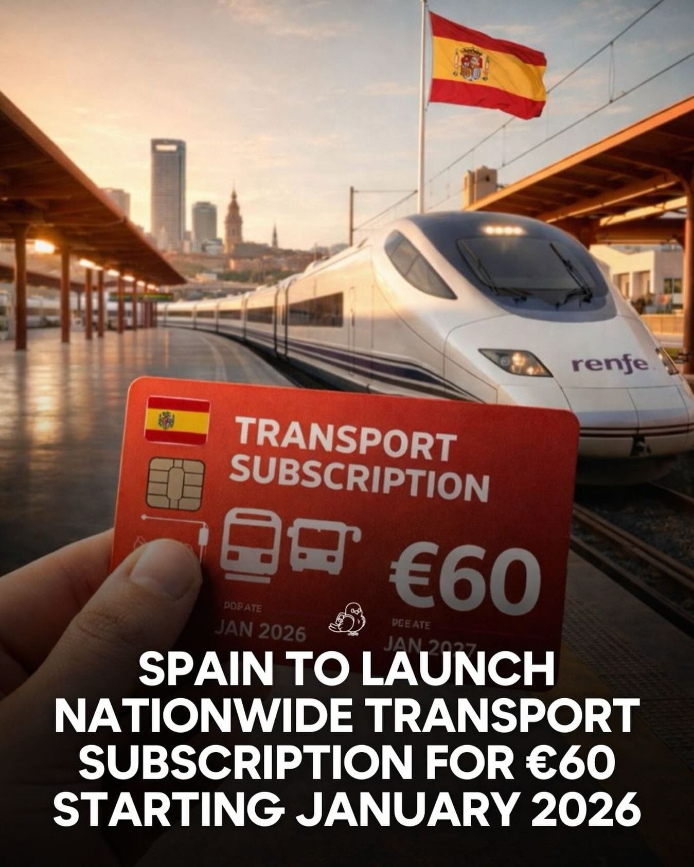 Renfe's €60 Nationwide Transport Subscription: Unlimited Spain Travel from 2026