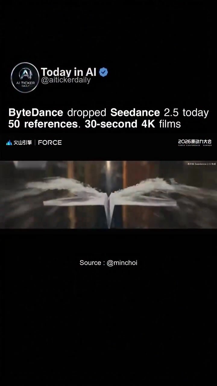 ByteDance Unveils Seedance 2.5: 4K Videos from 50 References