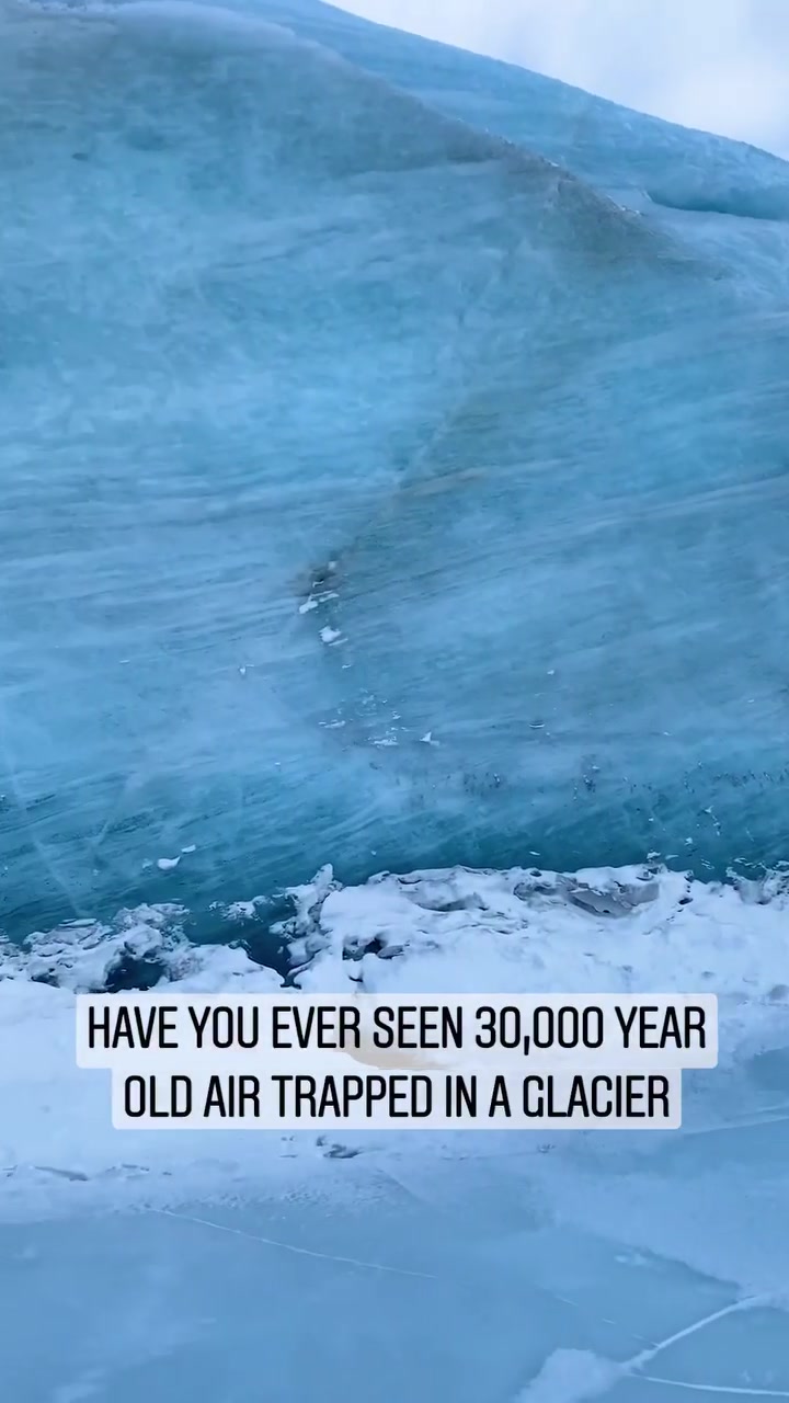 Glacier Air Bubbles: 30,000 Year Old Air Trapped
