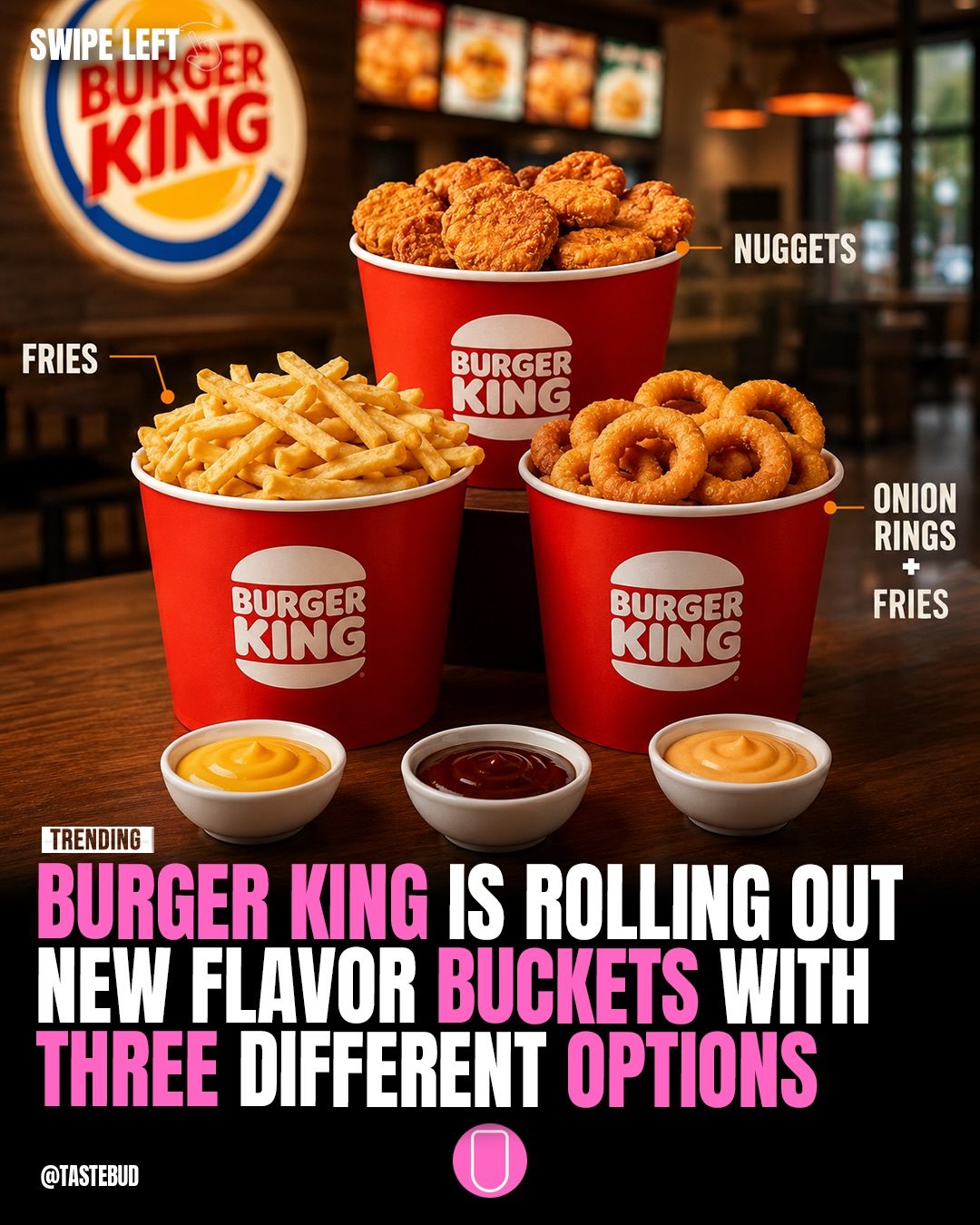 Burger King Launches Oversized Flavor Buckets for Sharing