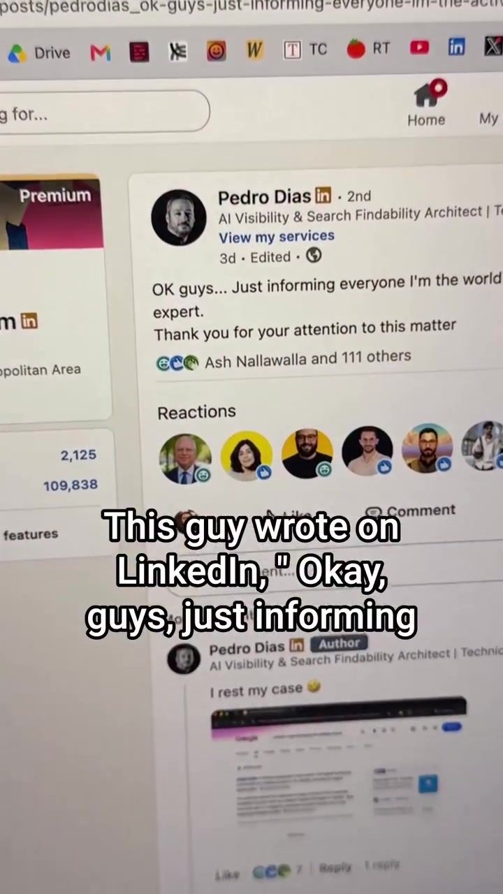 Pedro Dias' LinkedIn AI Visibility Strategy