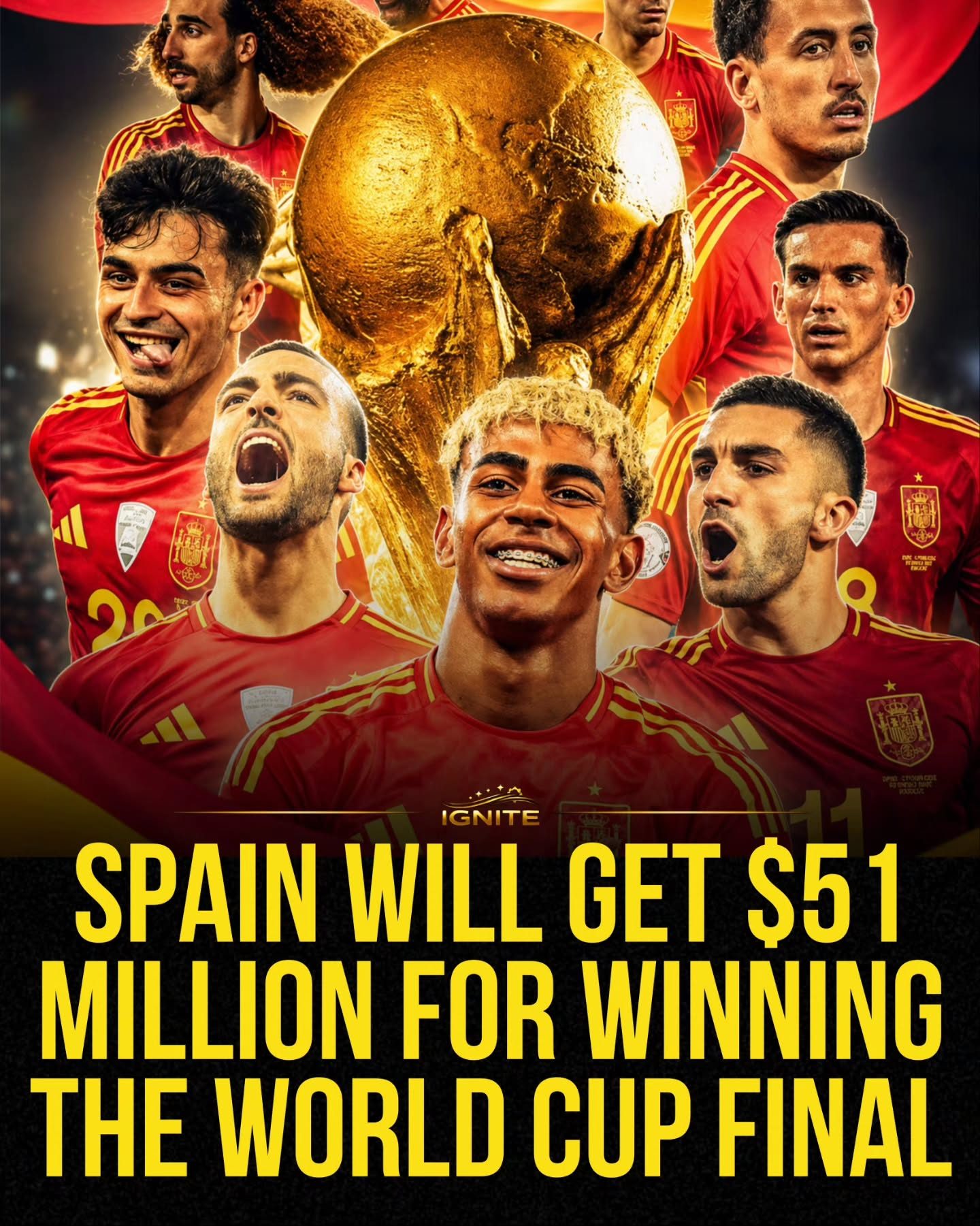 Spain National Football Team Receives $51 Million Prize