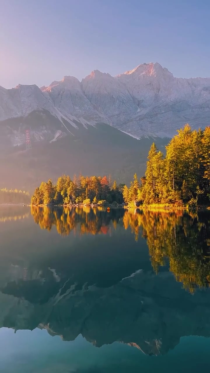 Eibsee Germany Sunrise: Mountain Lake Landscape