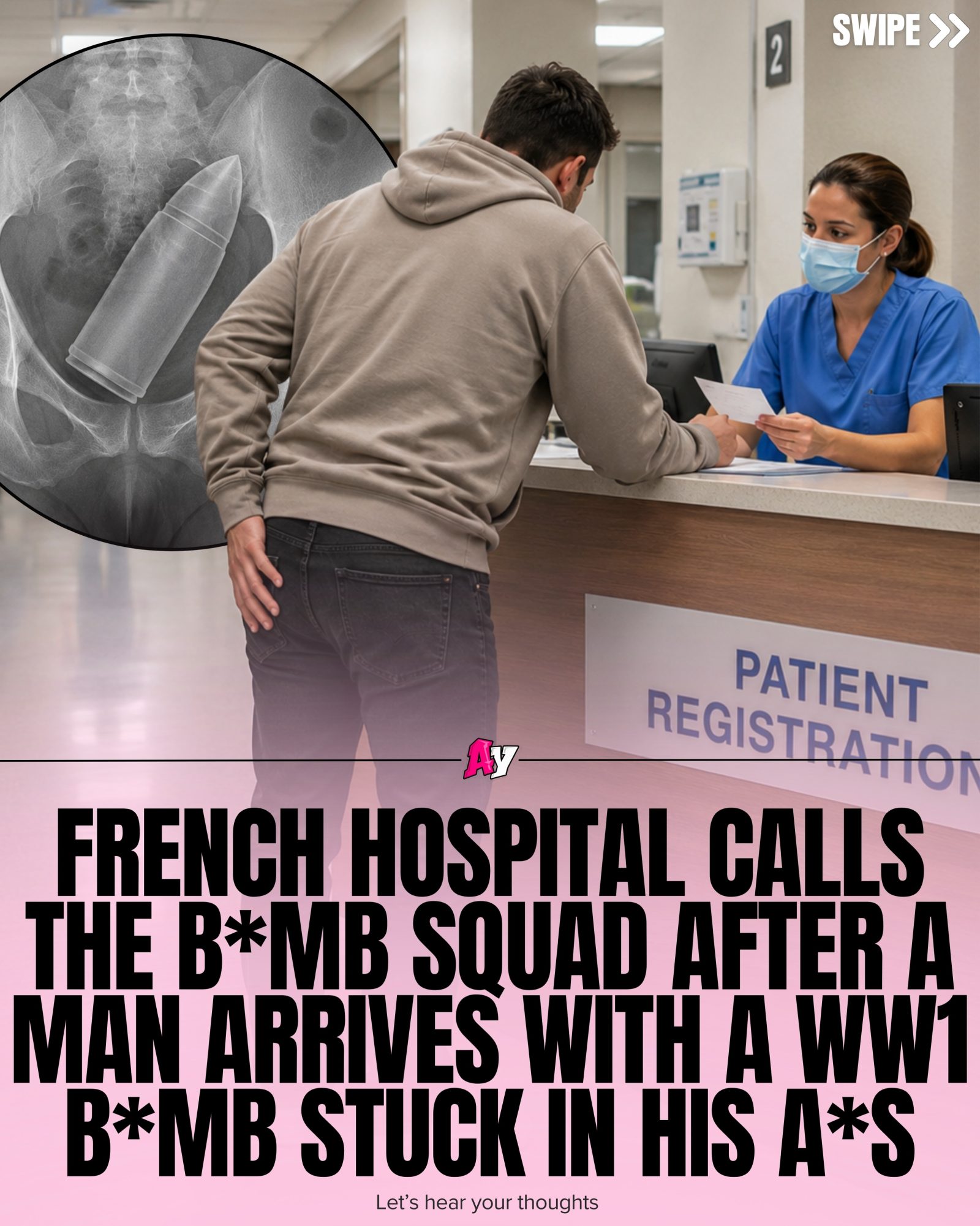 Frencht Hospital Bomb Squad Called After WW1 Bomb Found in Man