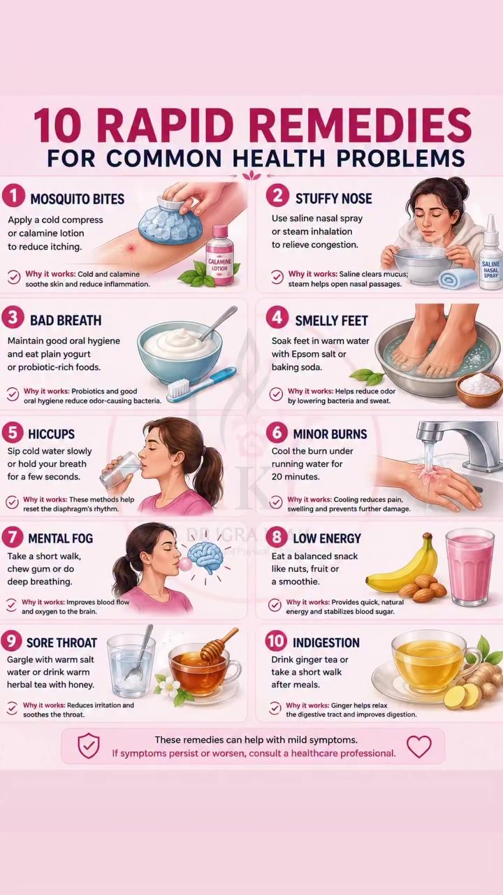 Quick Common Health Remedies for Everyday Ailments