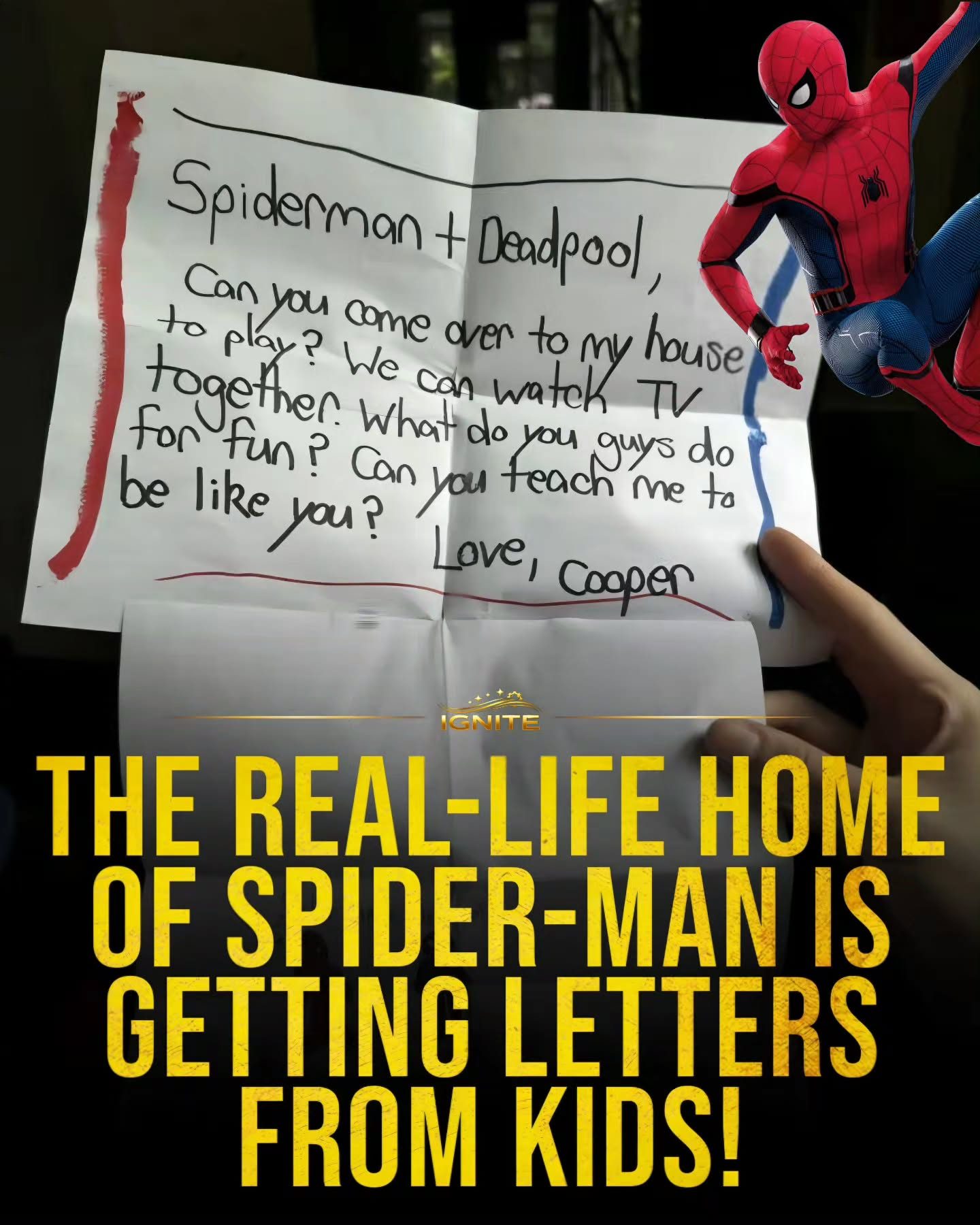 Children's Letters Invite Spider-Man and Deadpool to Play