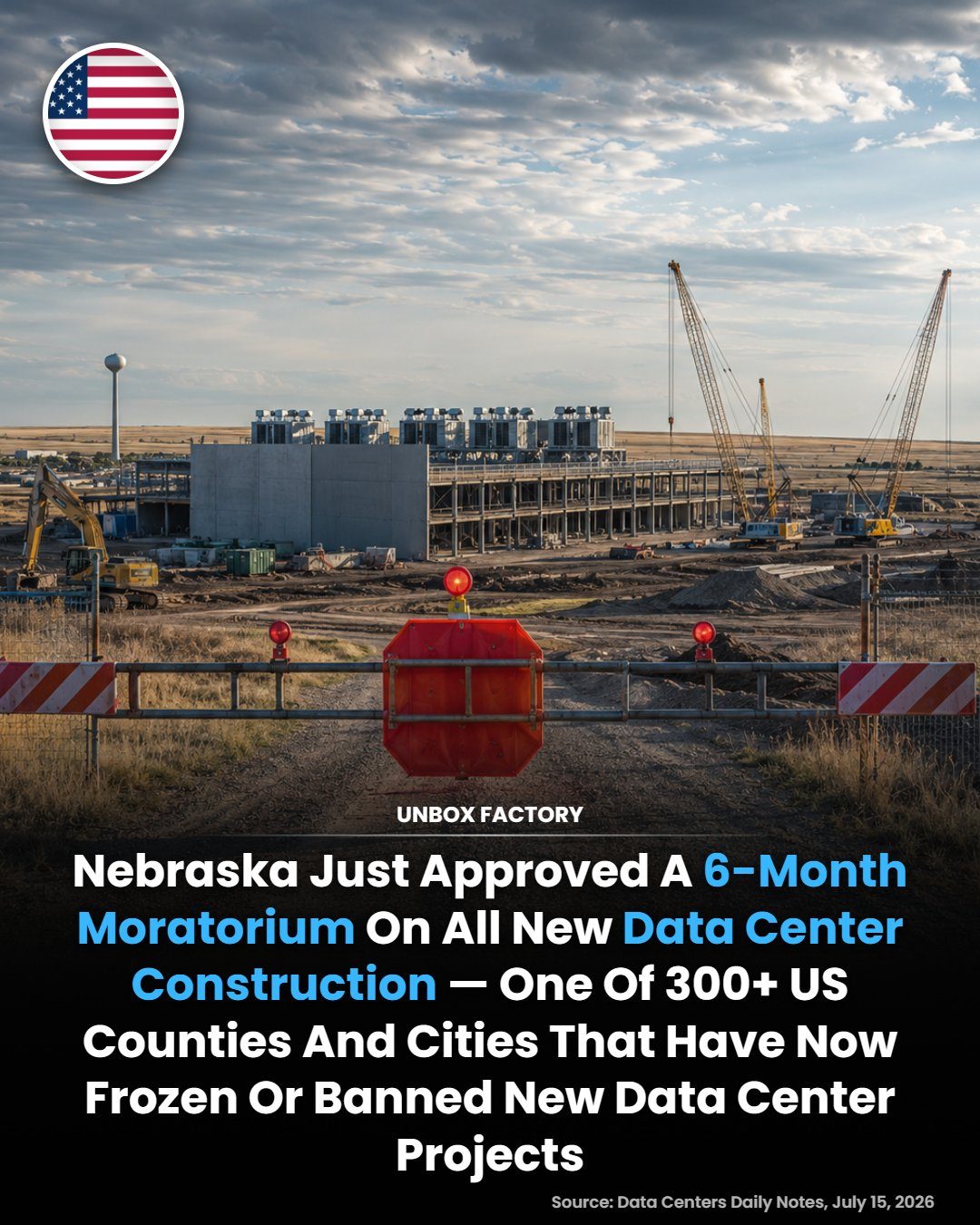 Nebraska Enacts Six-Month Moratorium on Data Center Construction