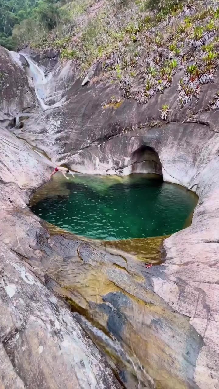 Natural Swimming Hole: Clear Water, Rocky Landscape