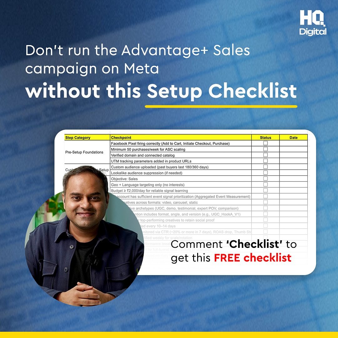 Maximizing Meta Advantage+ Sales: HQ Digital's Setup Checklist