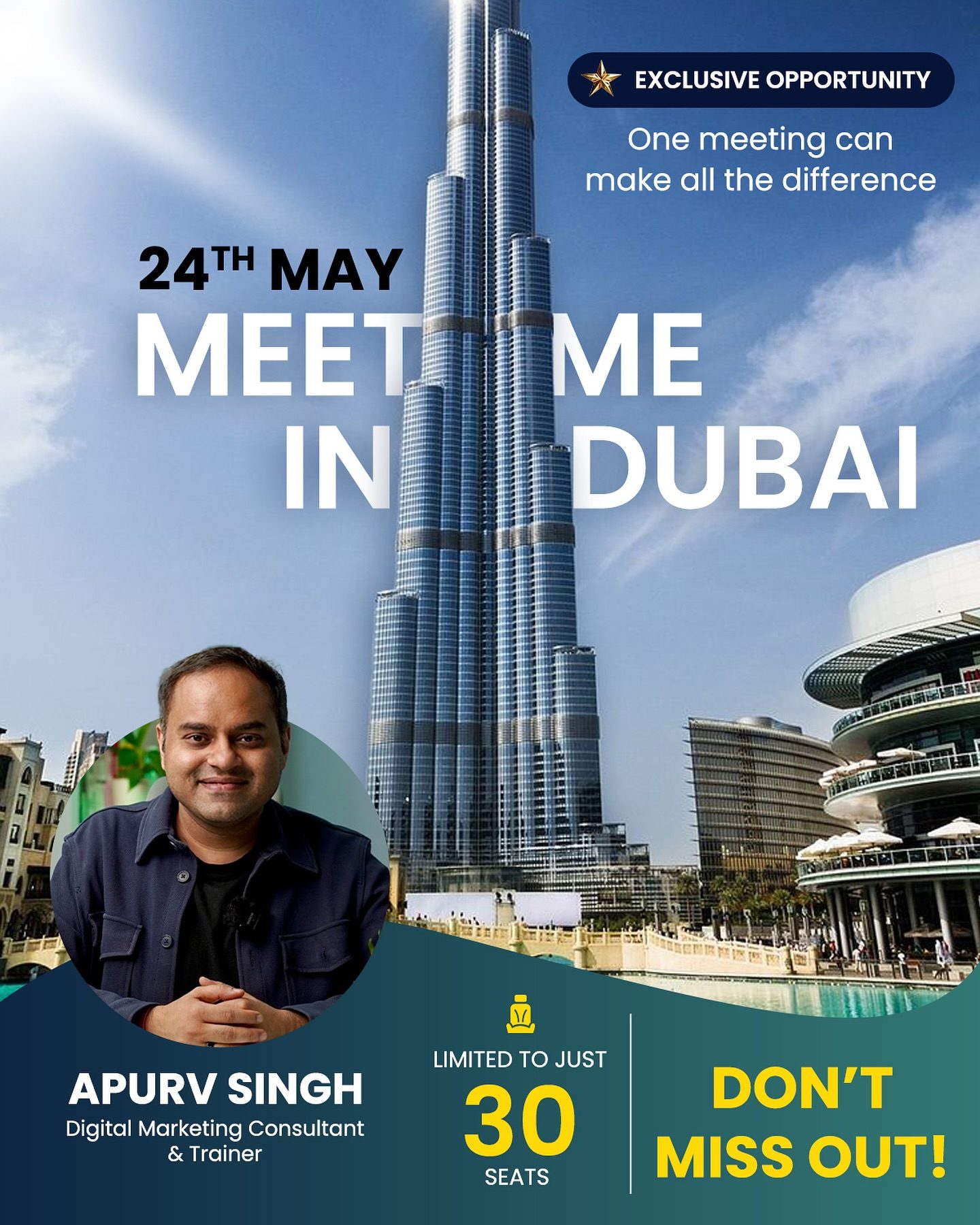 Join Apurv Singh for an Exclusive Dubai Meet and Greet