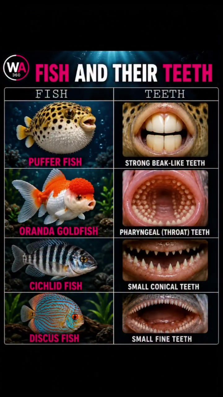 Diverse Fish Teeth: Nature's Adaptations
