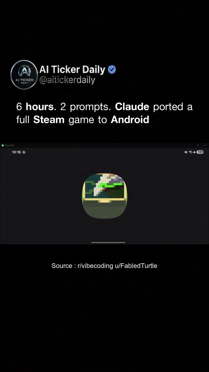 AI Claude Ports Steam Game to Android in Just 6 Hours