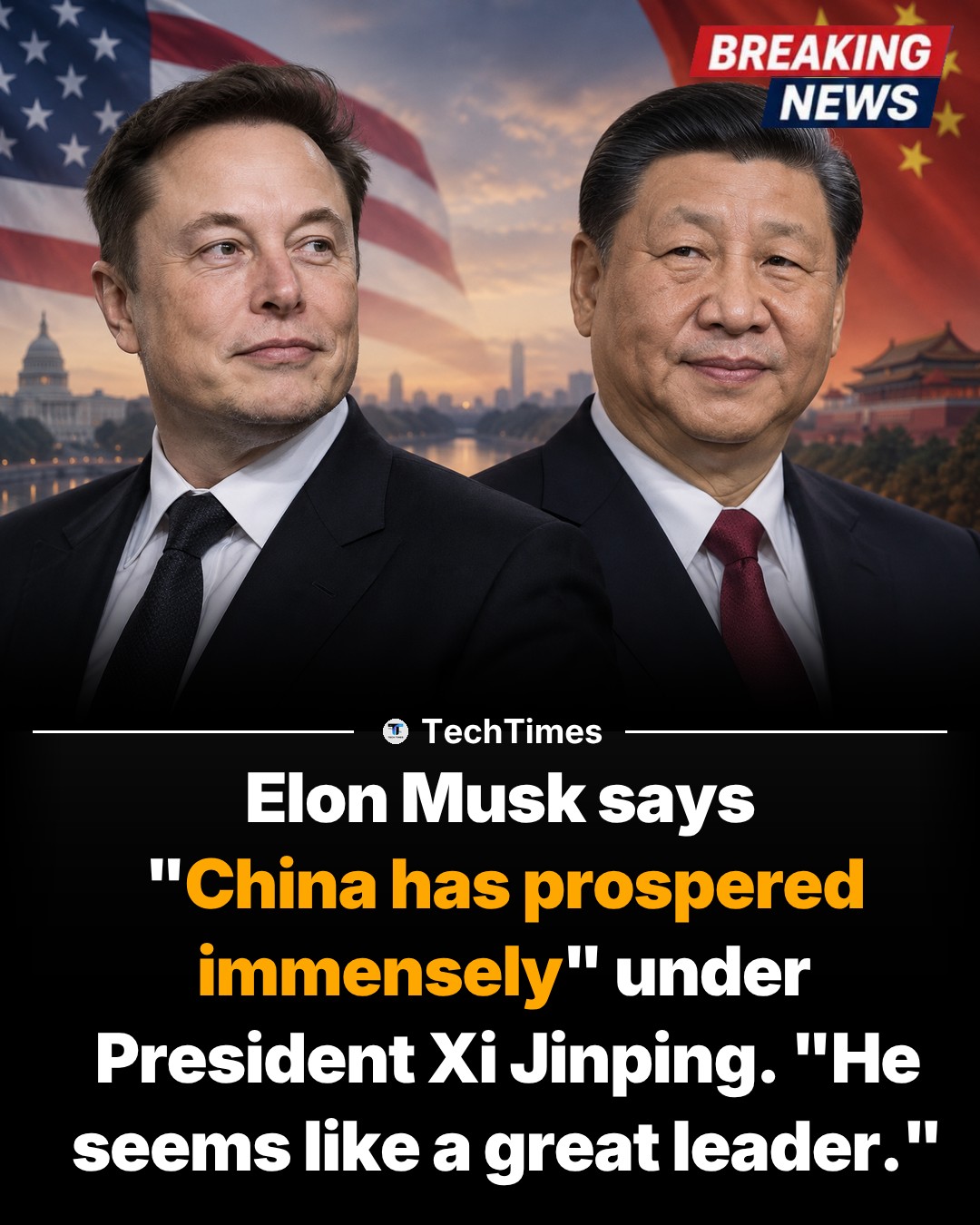 Elon Musk's Fake Quote Praising Xi Jinping