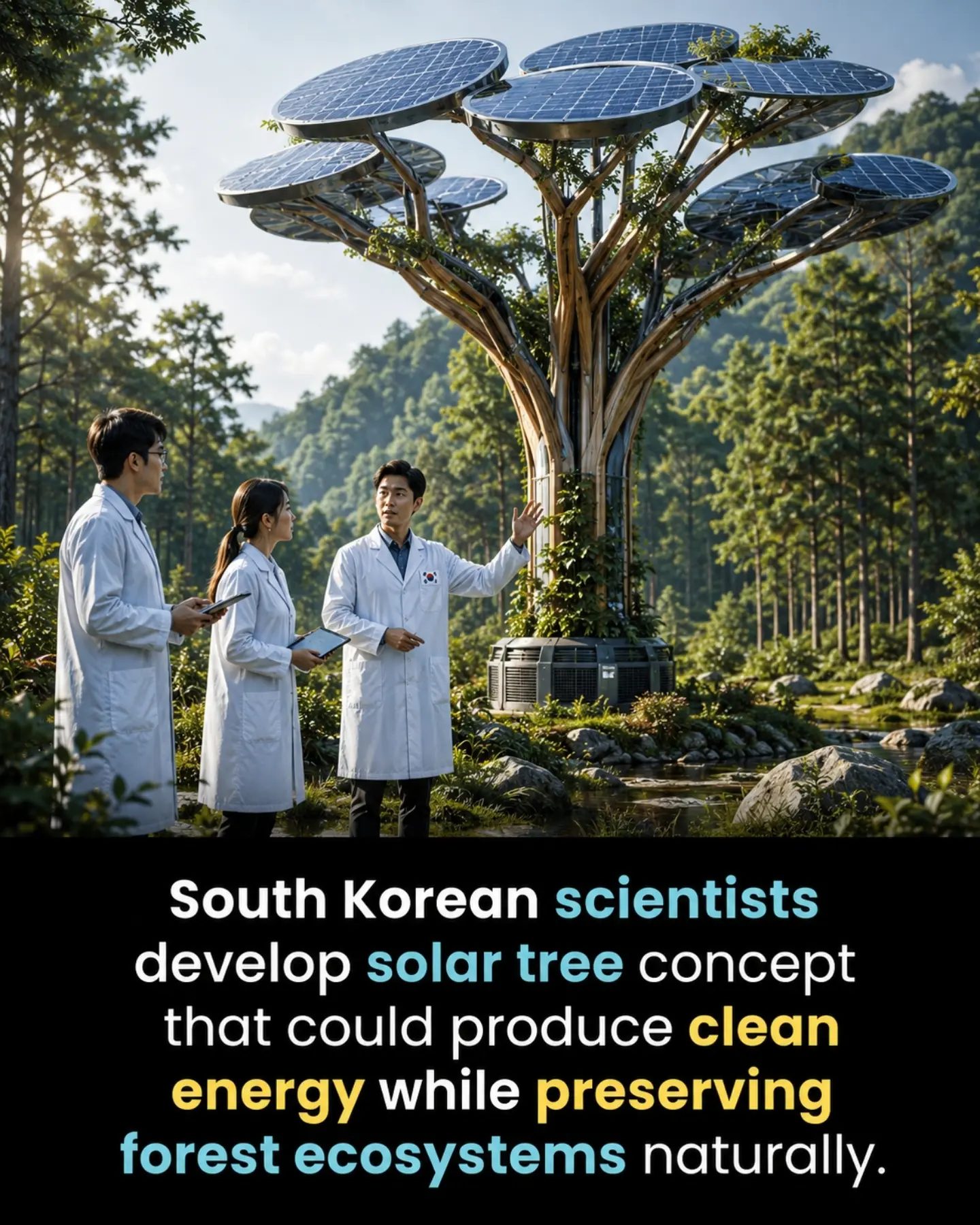 South Korean Scientists Develop Tree-Shaped Solar Panels