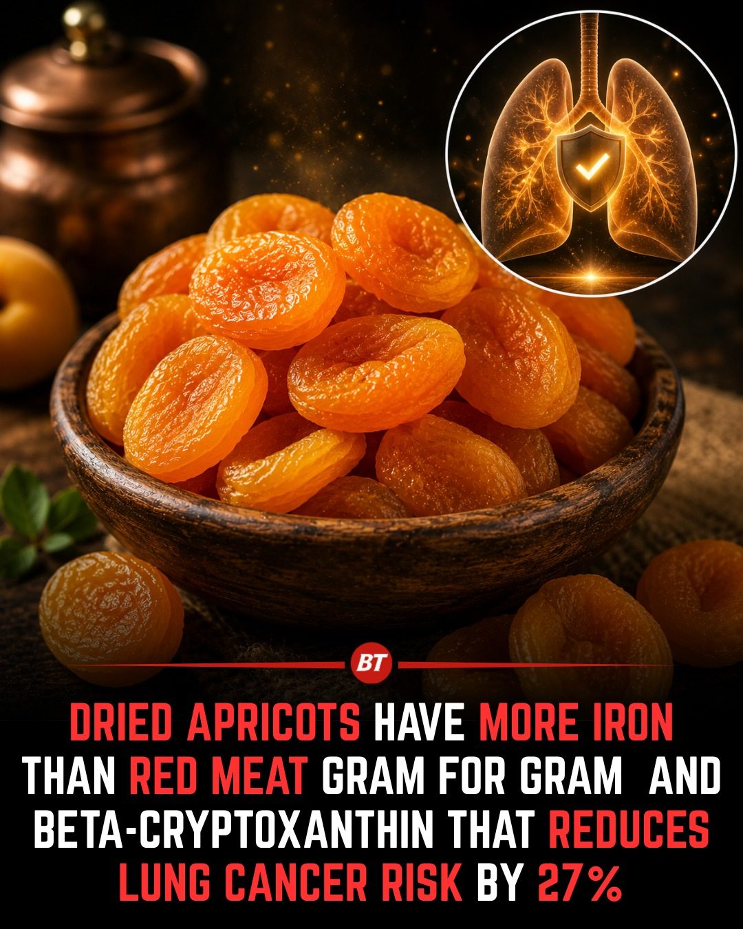 Dried Apricots' Health Benefits: Iron, Fiber & Cancer Risk