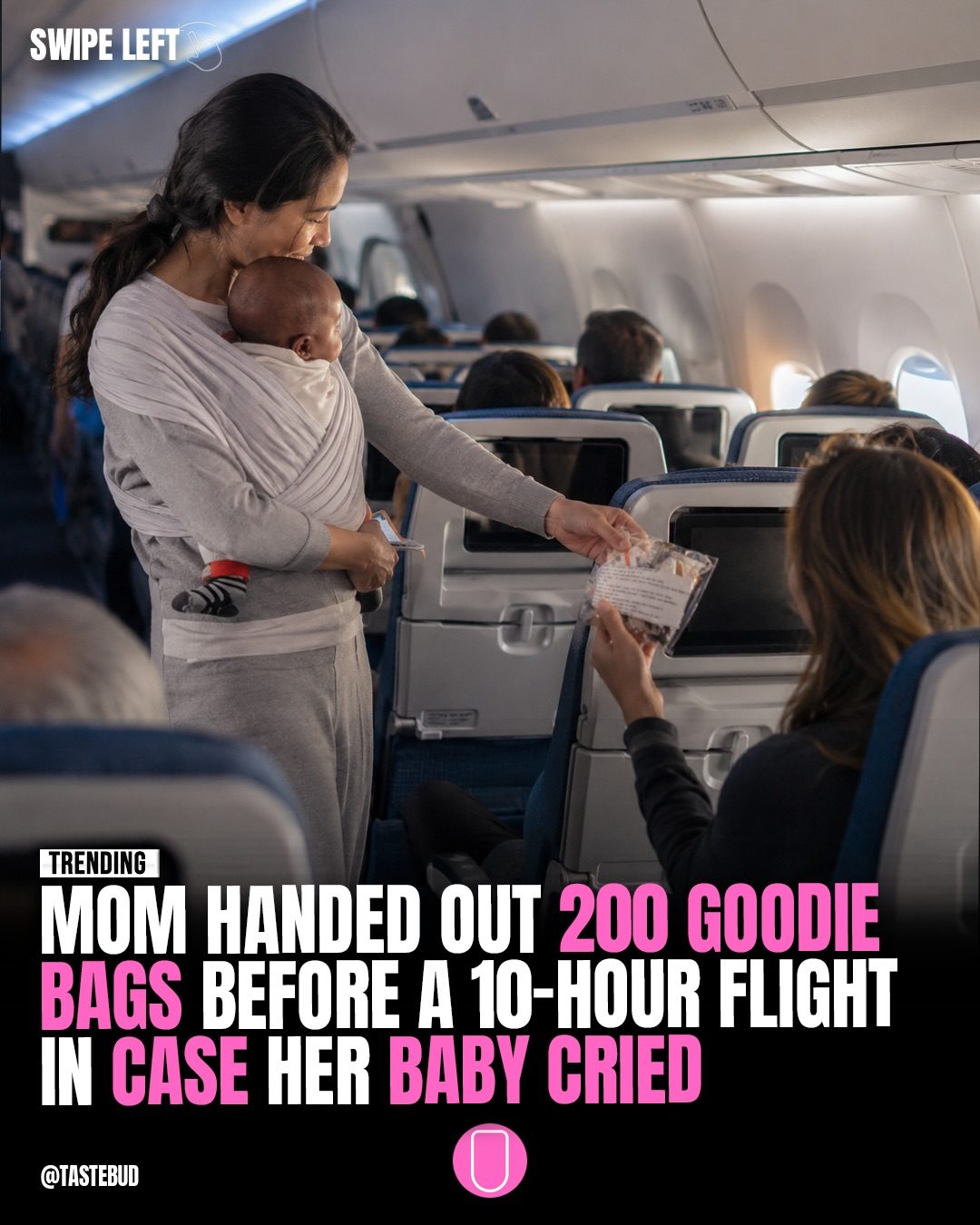 Mother's Goodie Bags Win Hearts on 10-Hour Flight