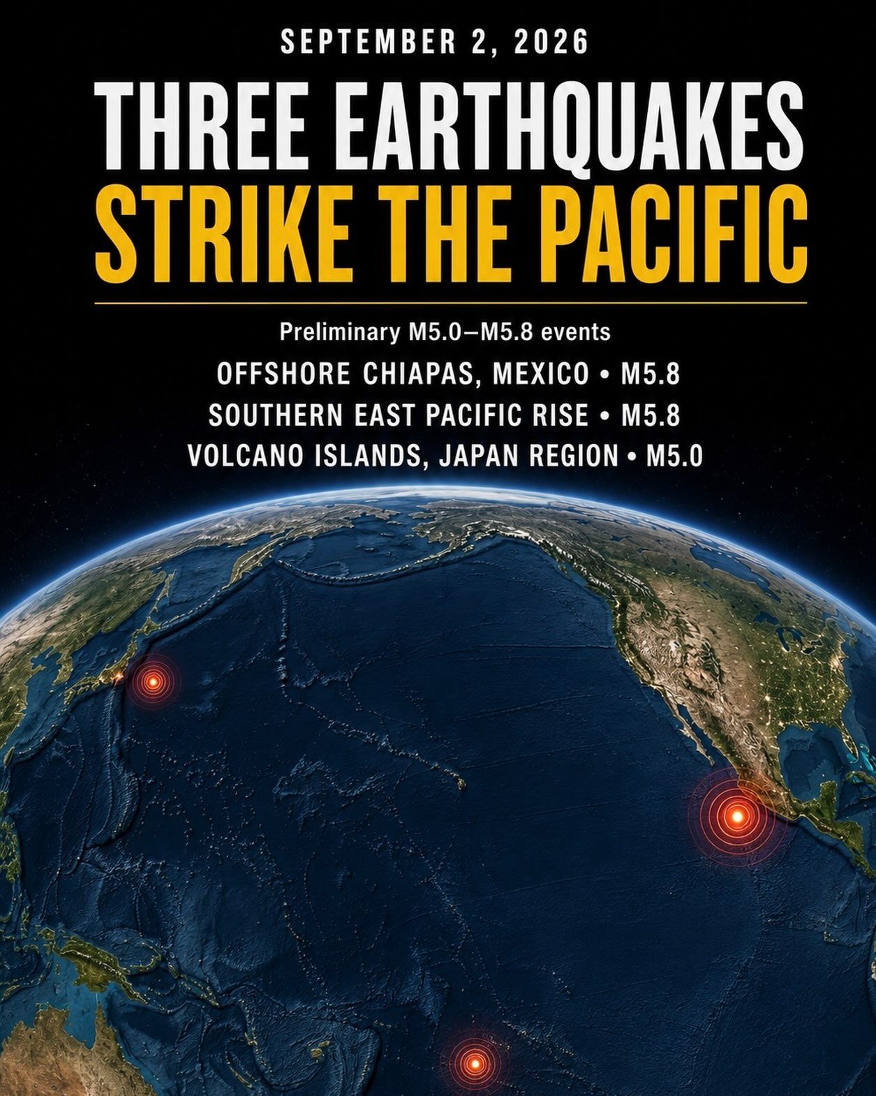 Pacific Ocean Earthquakes: September 2, 2026 Report