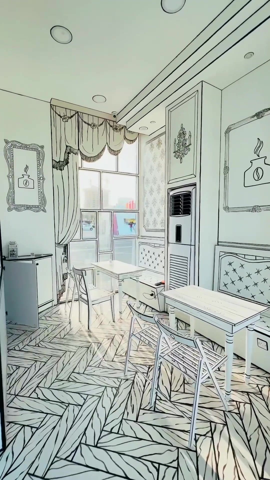 inkcafé's Hand-Drawn Cafe Interior Design
