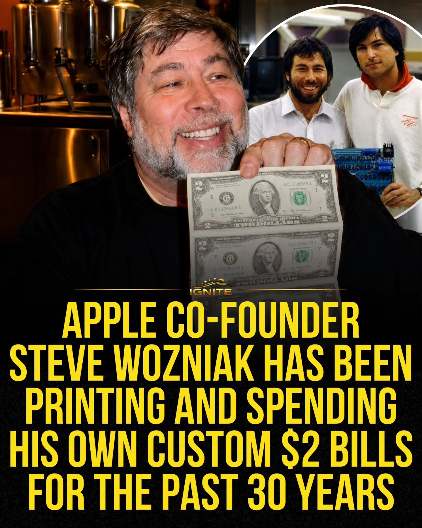Steve Wozniak's Legal Custom $2 Bill Hobby