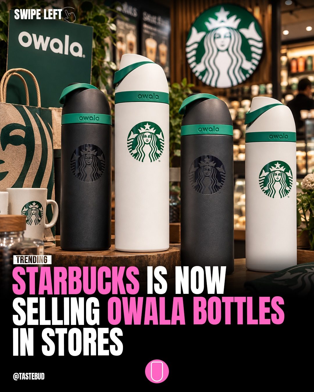 Starbucks Sells Owala Water Bottles in Stores