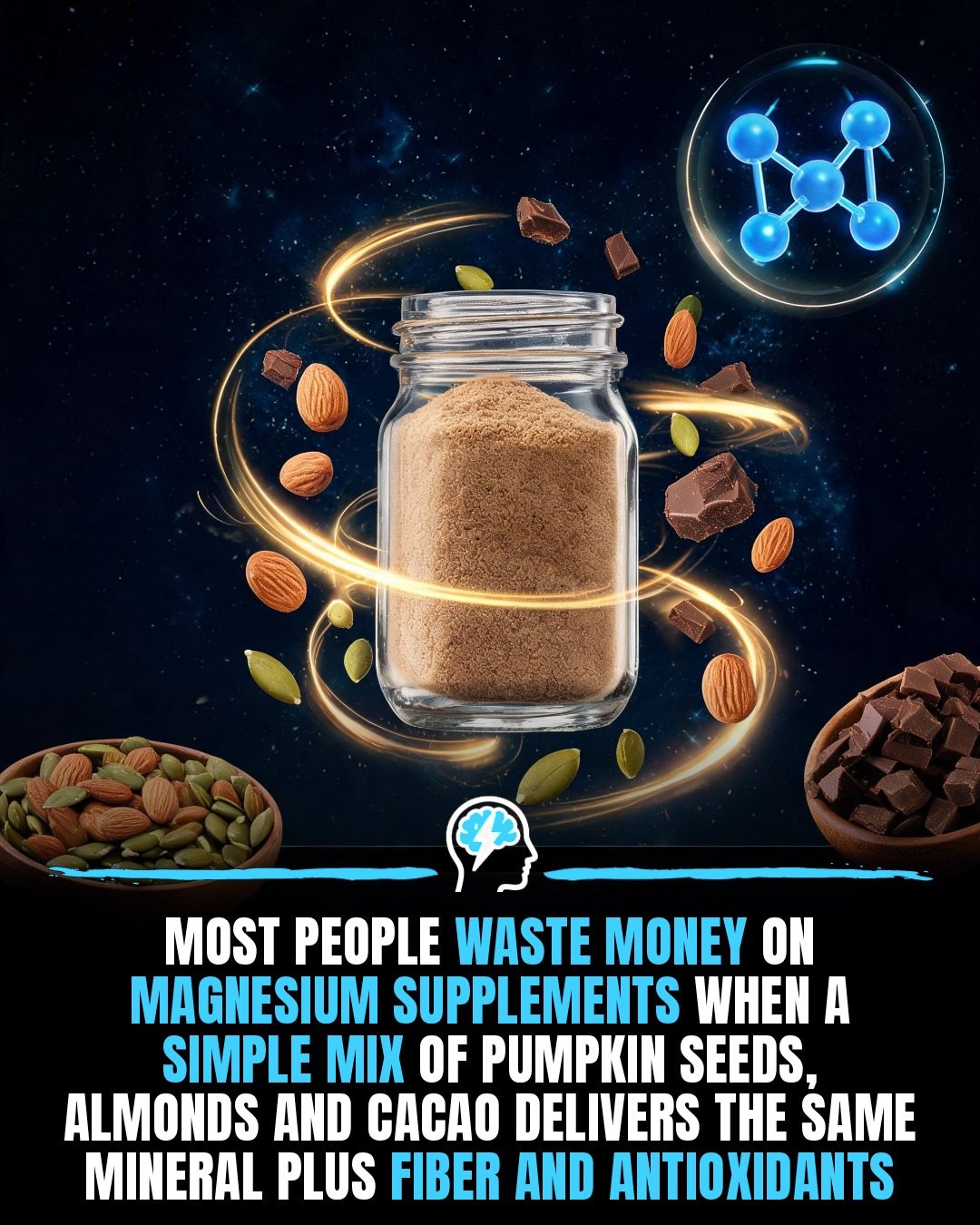 Pumpkin Seeds, Almonds, and Cacao: A Natural Magnesium Boost
