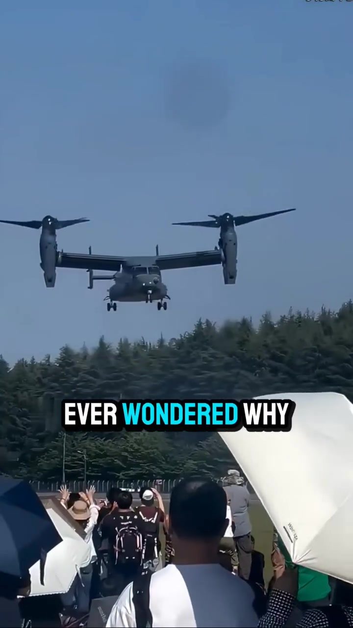 V-22 Osprey's Mid-Air Transformation: Helicopter to Airplane