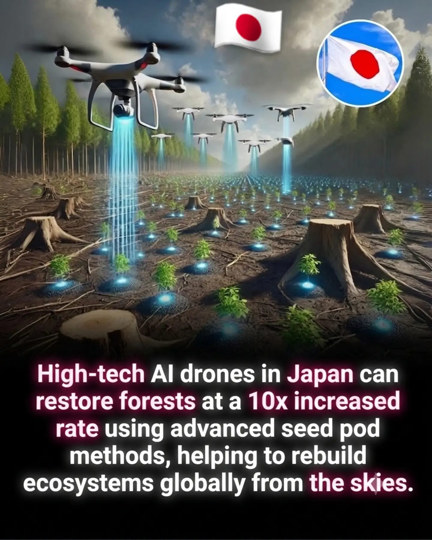 Drones Transforming Japan's Deforested Lands
