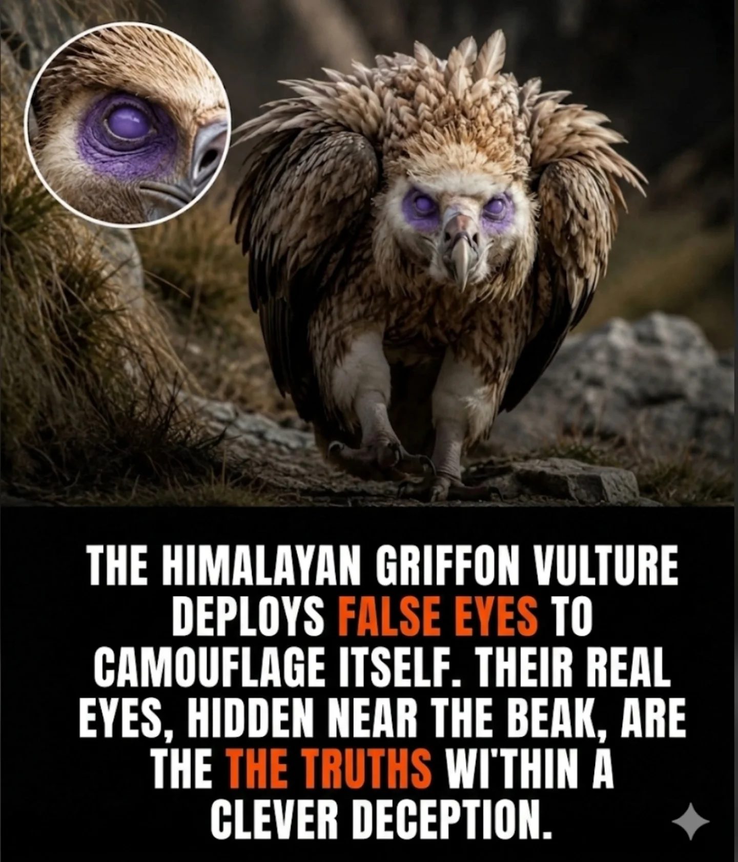 **Himalayan Griffon Vulture: The Truth About Its "False Eyes"**