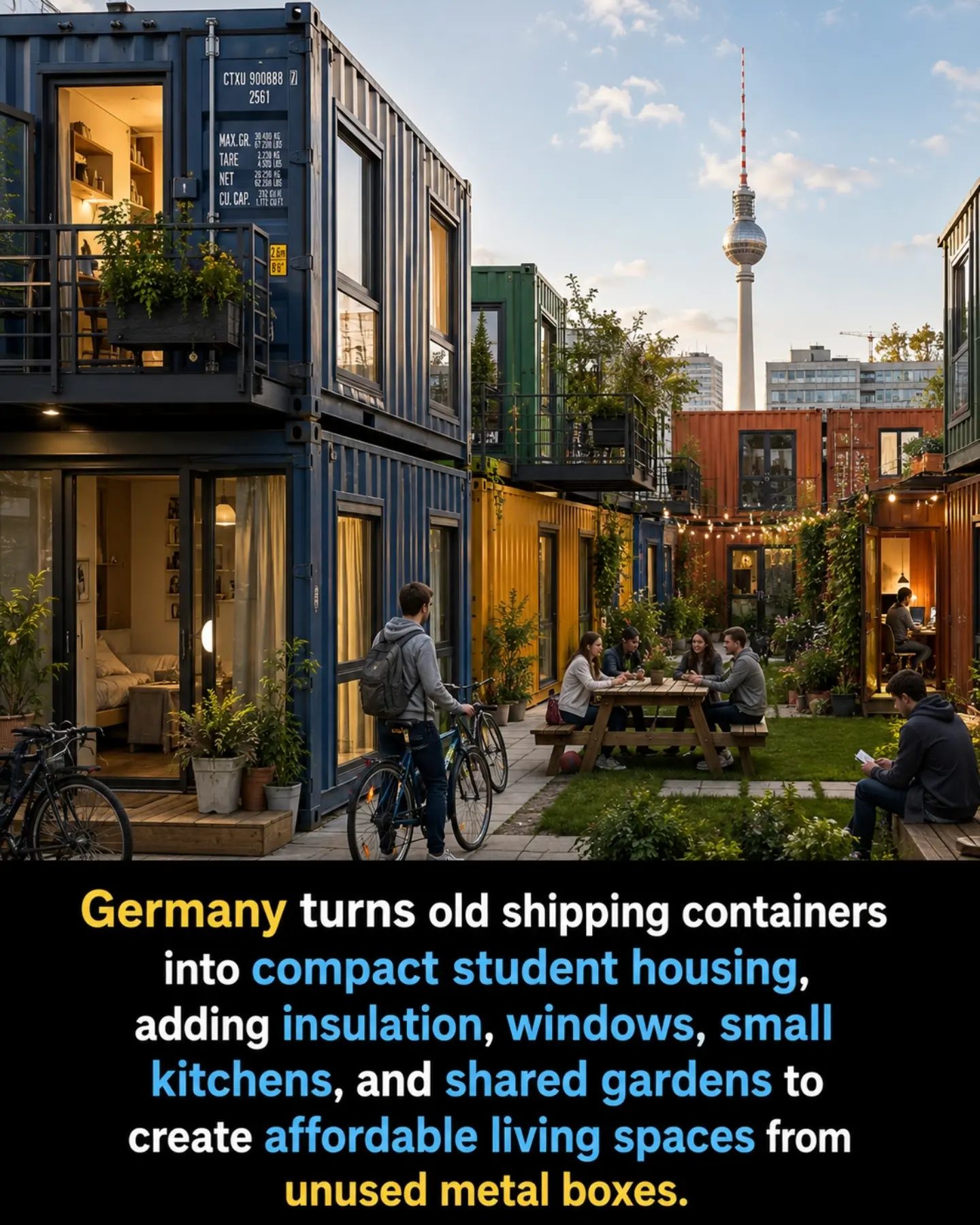 Germany's Innovative Student Housing: Repurposed Shipping Containers