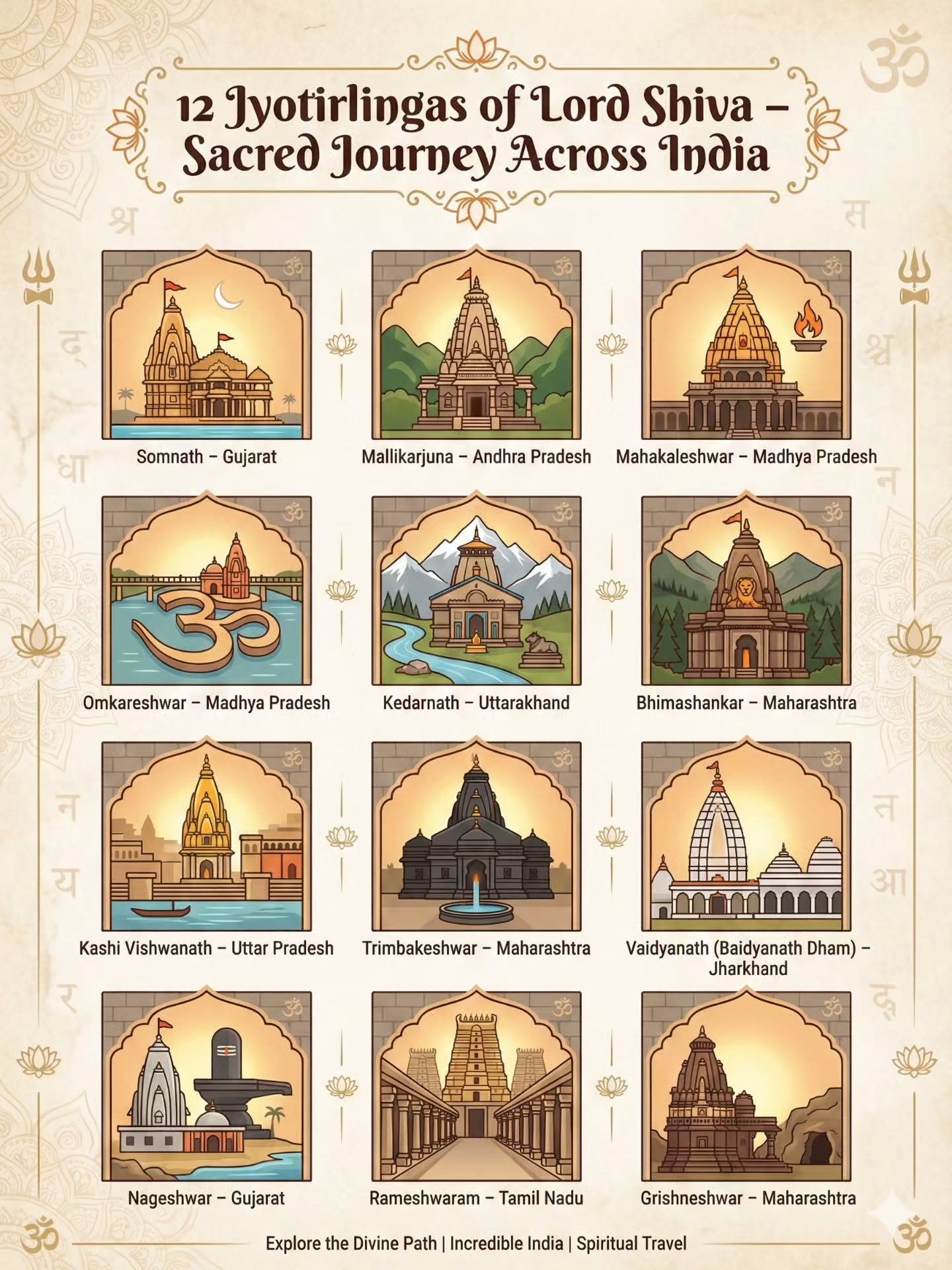 The Spiritual Journey to the 12 Jyotirlingas of Lord Shiva